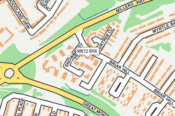 MK12 6HX map - OS OpenMap – Local (Ordnance Survey)