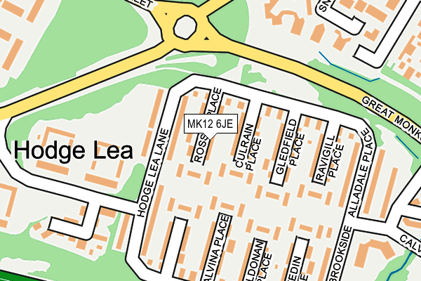 MK12 6JE map - OS OpenMap – Local (Ordnance Survey)