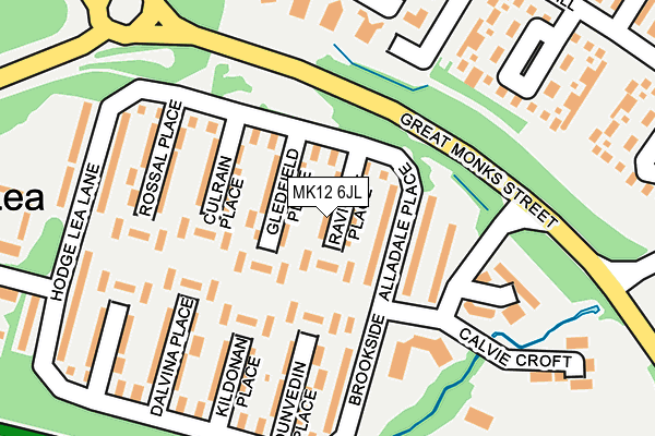 MK12 6JL map - OS OpenMap – Local (Ordnance Survey)