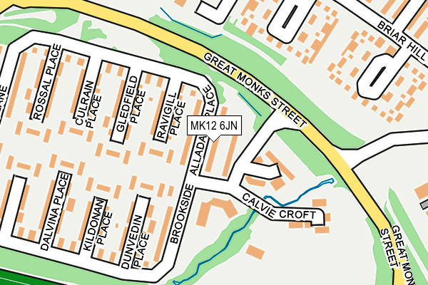 MK12 6JN map - OS OpenMap – Local (Ordnance Survey)