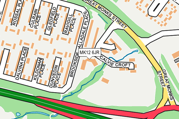 MK12 6JR map - OS OpenMap – Local (Ordnance Survey)