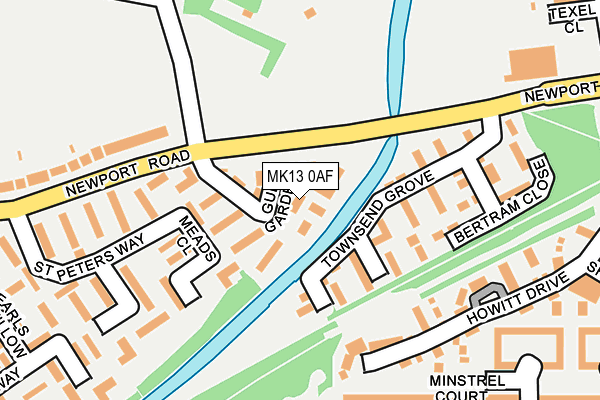 MK13 0AF map - OS OpenMap – Local (Ordnance Survey)