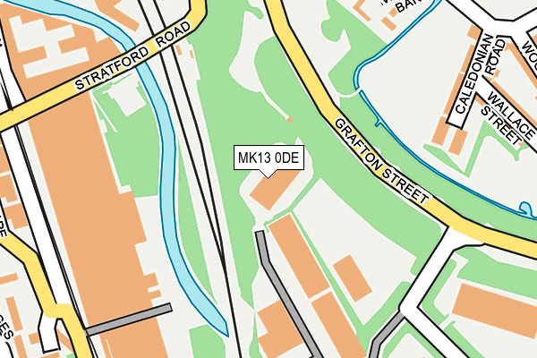 MK13 0DE map - OS OpenMap – Local (Ordnance Survey)