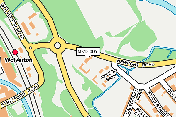 MK13 0DY map - OS OpenMap – Local (Ordnance Survey)