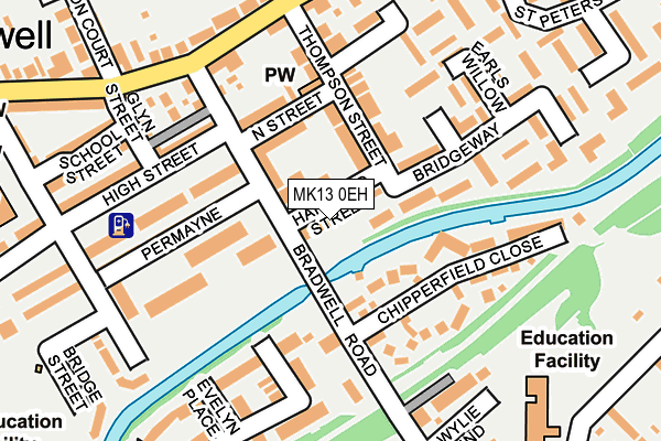 MK13 0EH map - OS OpenMap – Local (Ordnance Survey)