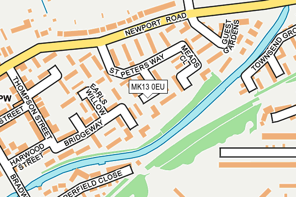 MK13 0EU map - OS OpenMap – Local (Ordnance Survey)