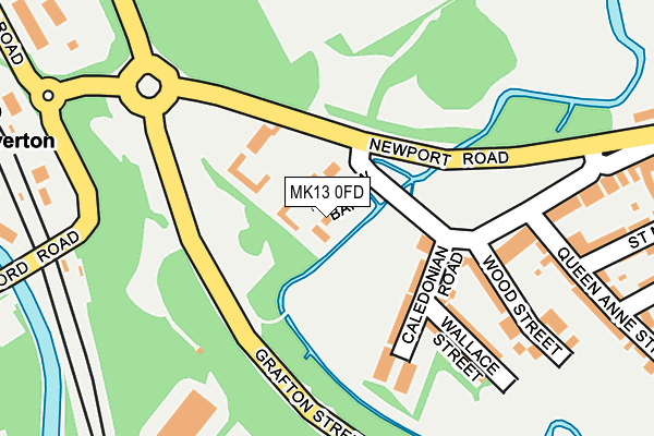 MK13 0FD map - OS OpenMap – Local (Ordnance Survey)