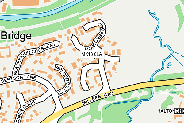 MK13 0LA map - OS OpenMap – Local (Ordnance Survey)