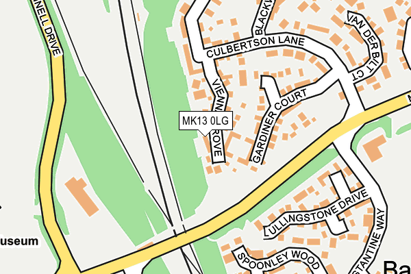 MK13 0LG map - OS OpenMap – Local (Ordnance Survey)