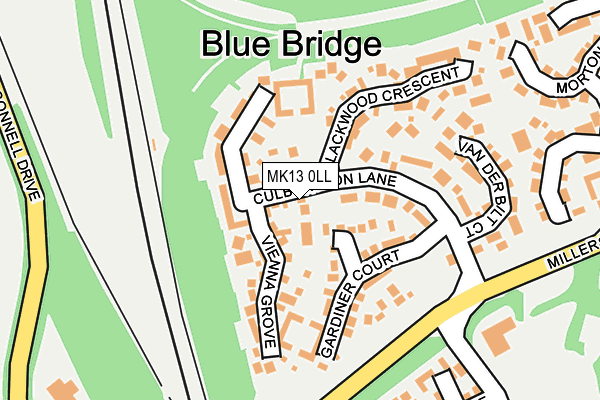 MK13 0LL map - OS OpenMap – Local (Ordnance Survey)