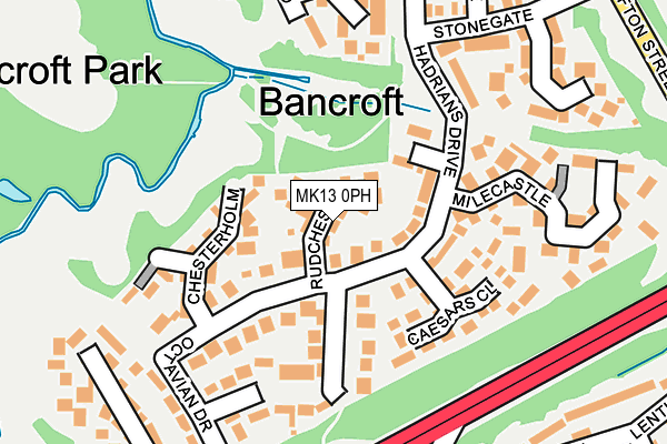 MK13 0PH map - OS OpenMap – Local (Ordnance Survey)