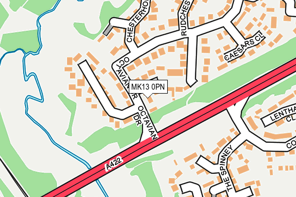 MK13 0PN map - OS OpenMap – Local (Ordnance Survey)