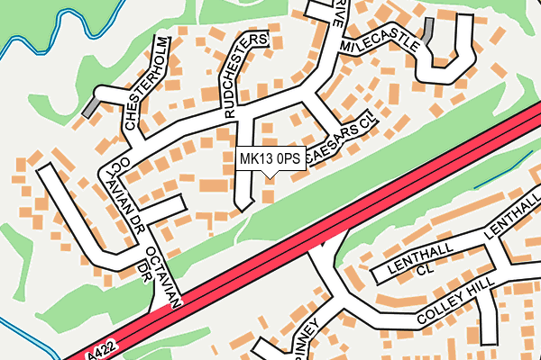 MK13 0PS map - OS OpenMap – Local (Ordnance Survey)