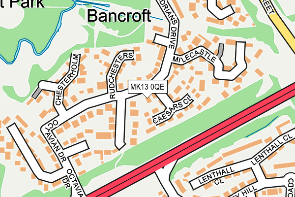 MK13 0QE map - OS OpenMap – Local (Ordnance Survey)