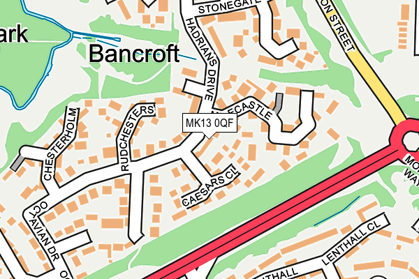 MK13 0QF map - OS OpenMap – Local (Ordnance Survey)