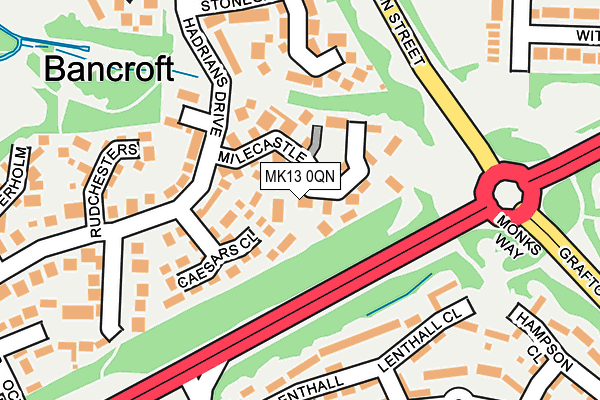 MK13 0QN map - OS OpenMap – Local (Ordnance Survey)