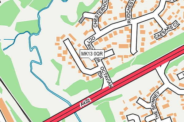 MK13 0QR map - OS OpenMap – Local (Ordnance Survey)