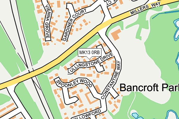 MK13 0RB map - OS OpenMap – Local (Ordnance Survey)