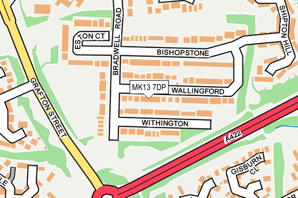 MK13 7DP map - OS OpenMap – Local (Ordnance Survey)