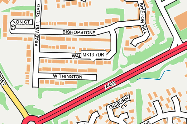 MK13 7DR map - OS OpenMap – Local (Ordnance Survey)