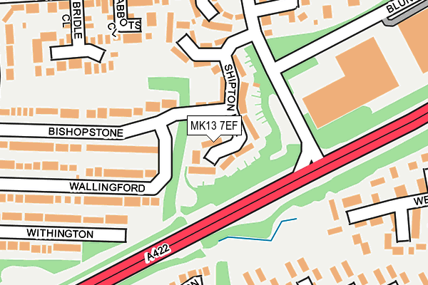 MK13 7EF map - OS OpenMap – Local (Ordnance Survey)