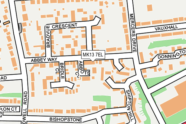 MK13 7EL map - OS OpenMap – Local (Ordnance Survey)