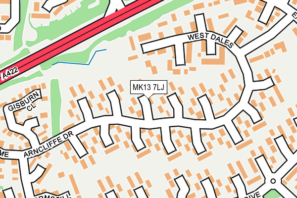 MK13 7LJ map - OS OpenMap – Local (Ordnance Survey)