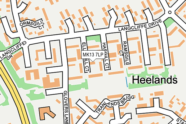 MK13 7LP map - OS OpenMap – Local (Ordnance Survey)