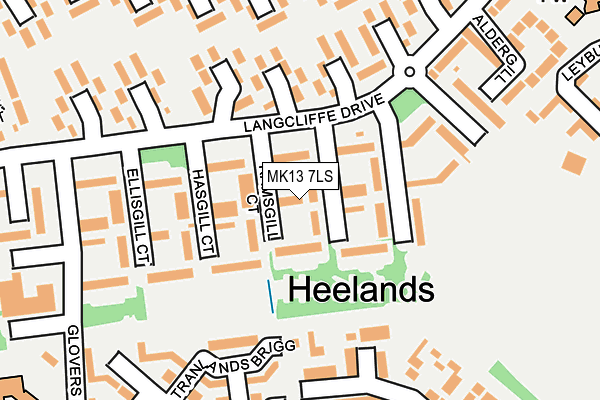 MK13 7LS map - OS OpenMap – Local (Ordnance Survey)