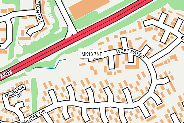 MK13 7NF map - OS OpenMap – Local (Ordnance Survey)