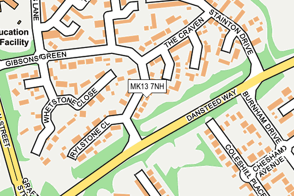 MK13 7NH map - OS OpenMap – Local (Ordnance Survey)