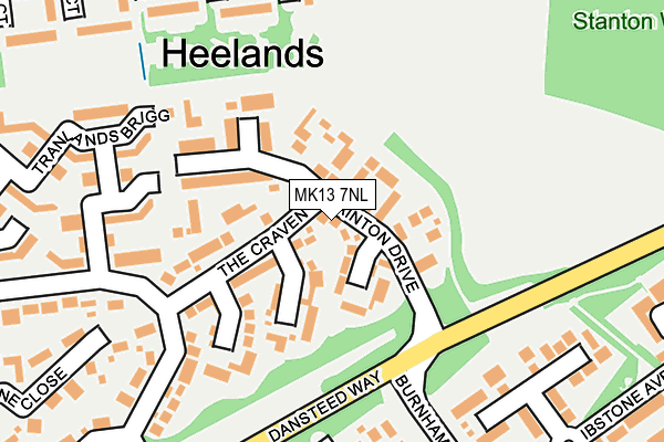 MK13 7NL map - OS OpenMap – Local (Ordnance Survey)