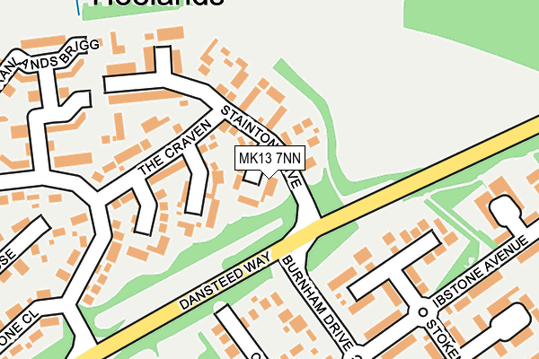MK13 7NN map - OS OpenMap – Local (Ordnance Survey)