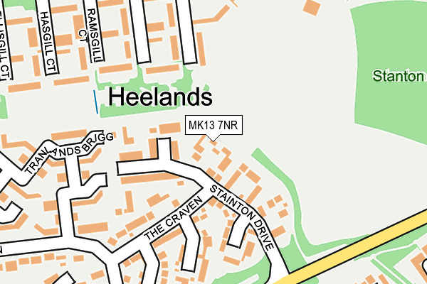 MK13 7NR map - OS OpenMap – Local (Ordnance Survey)