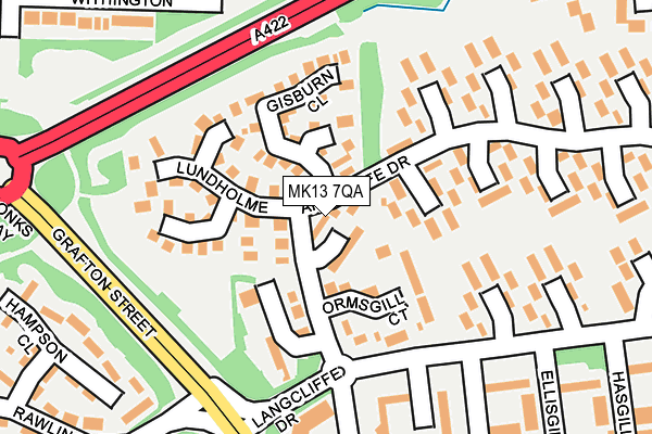 MK13 7QA map - OS OpenMap – Local (Ordnance Survey)