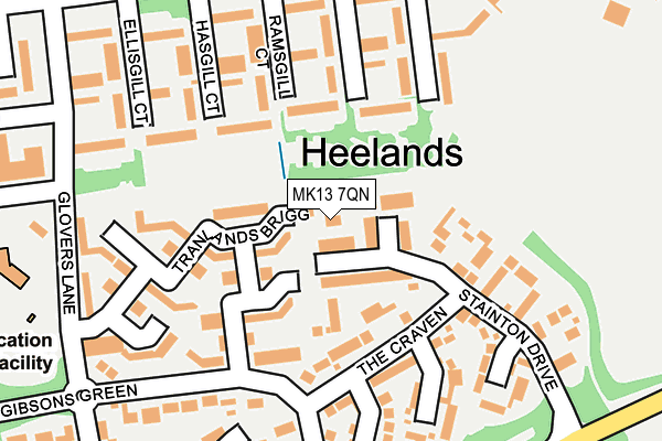 MK13 7QN map - OS OpenMap – Local (Ordnance Survey)