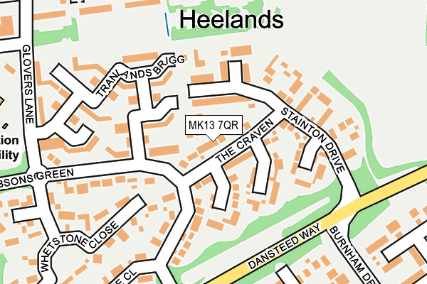 MK13 7QR map - OS OpenMap – Local (Ordnance Survey)