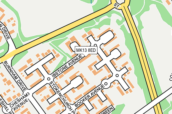 MK13 8ED map - OS OpenMap – Local (Ordnance Survey)