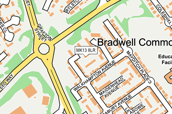 MK13 8LR map - OS OpenMap – Local (Ordnance Survey)