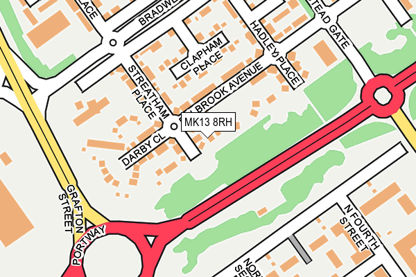 MK13 8RH map - OS OpenMap – Local (Ordnance Survey)