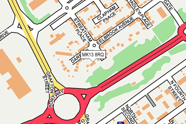 MK13 8RQ map - OS OpenMap – Local (Ordnance Survey)