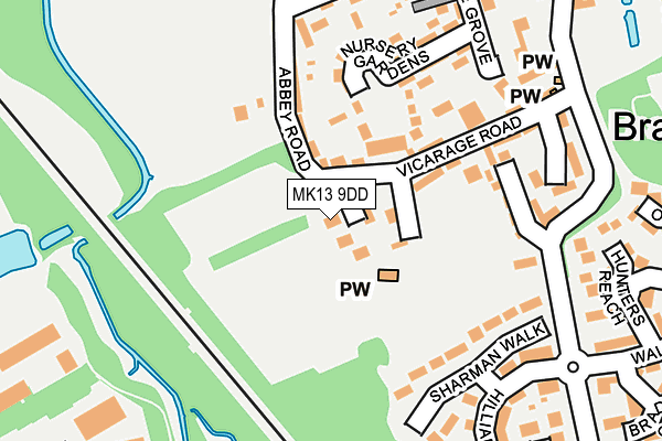 MK13 9DD map - OS OpenMap – Local (Ordnance Survey)