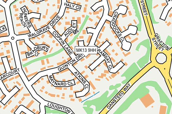 MK13 9HH map - OS OpenMap – Local (Ordnance Survey)