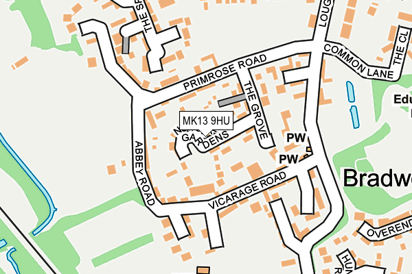 MK13 9HU map - OS OpenMap – Local (Ordnance Survey)