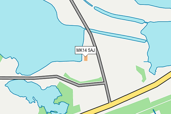 MK14 5AJ map - OS OpenMap – Local (Ordnance Survey)