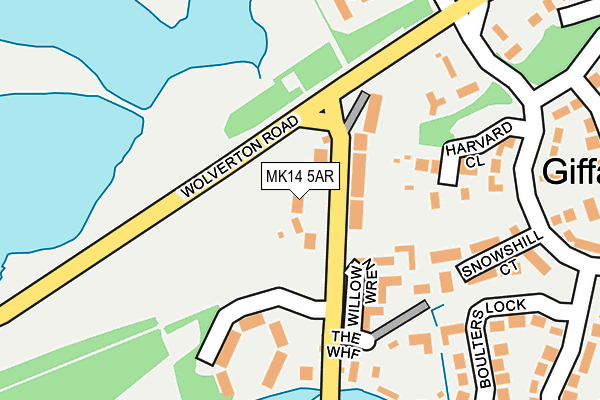 MK14 5AR map - OS OpenMap – Local (Ordnance Survey)