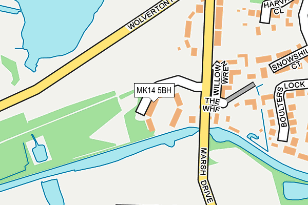 MK14 5BH map - OS OpenMap – Local (Ordnance Survey)