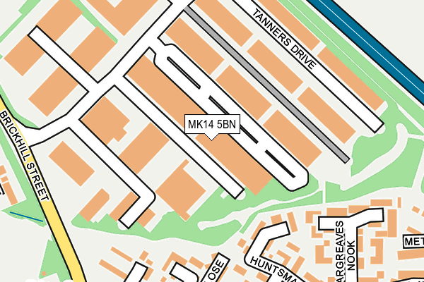 MK14 5BN map - OS OpenMap – Local (Ordnance Survey)