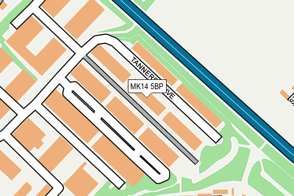MK14 5BP map - OS OpenMap – Local (Ordnance Survey)