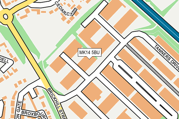 MK14 5BU map - OS OpenMap – Local (Ordnance Survey)